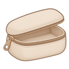 Beiges Reißverschluss-Etui