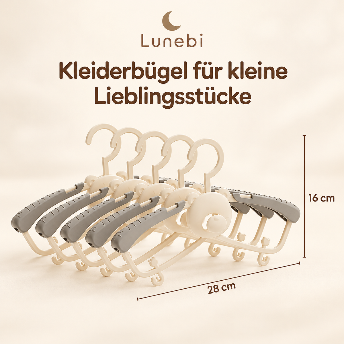 Lunebi Kleiderbügel – 28 × 16 cm